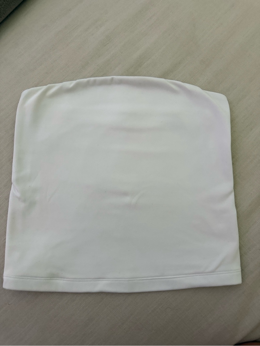 White Strapless Tube Top